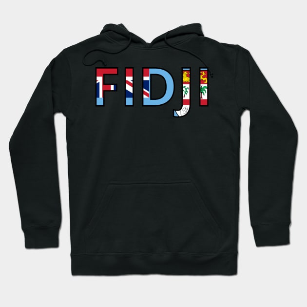 Drapeau Fidji Hoodie by Pixelforma